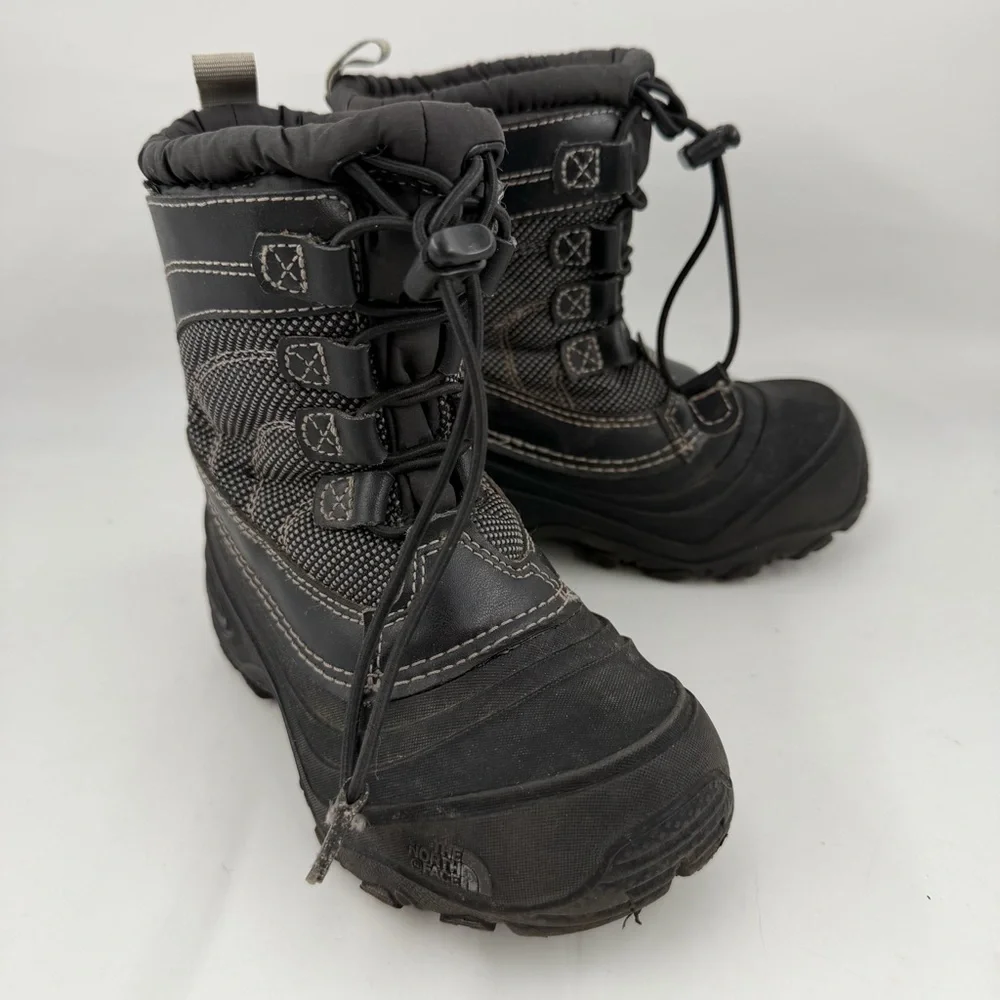 The North Face Kids Thermafelt Plus-SZ 11-Black Waterproof Insulated Snow Boots